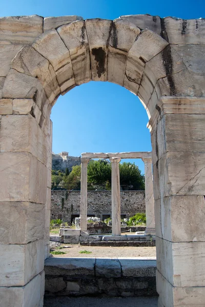 Templo Antigo Grécia Durante Verão Quente — Fotografia de Stock