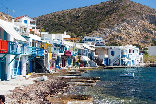 Greek House Klima Milos Island — Stock Photo, Image