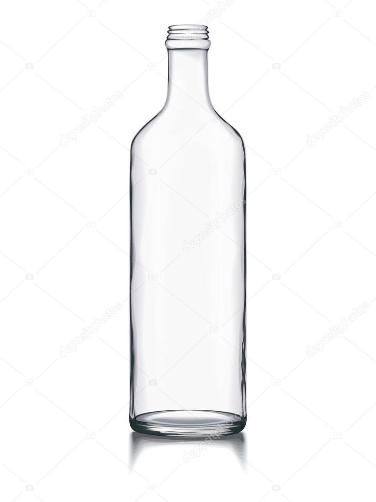 Empty Glass Bottle Mock-up Change Color 