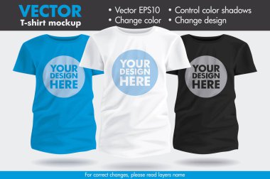 Tasarım, tasarım, değişim renk Mock-up Tee şablon çocuk yerine