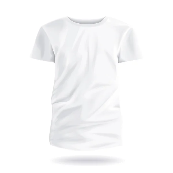 Mock Camiseta Niños Plantilla Publicidad Tienda Moda Ropa Casual Blanco — Vector de stock