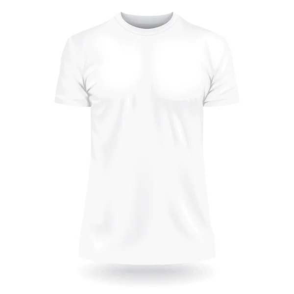 Mock Shirt Sport Template Werbegeschäft Fashion Casual Apparel Weiß — Stockvektor