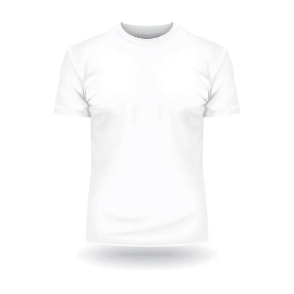 Mock Shirt Sport Template Werbegeschäft Fashion Casual Apparel Weiß — Stockvektor