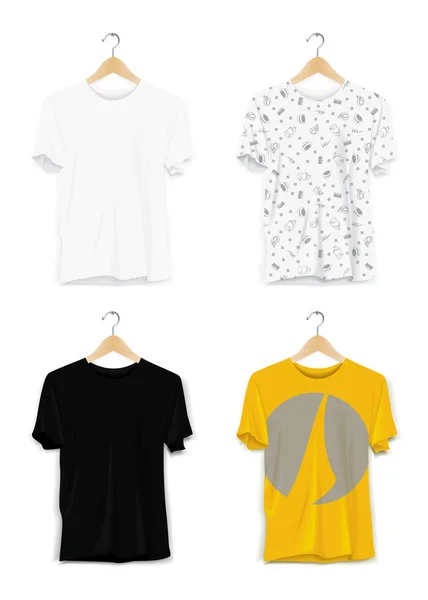 Ganti Desain Pola Dengan Desain Anda Ganti Warna Mock Shirt - Stok Vektor