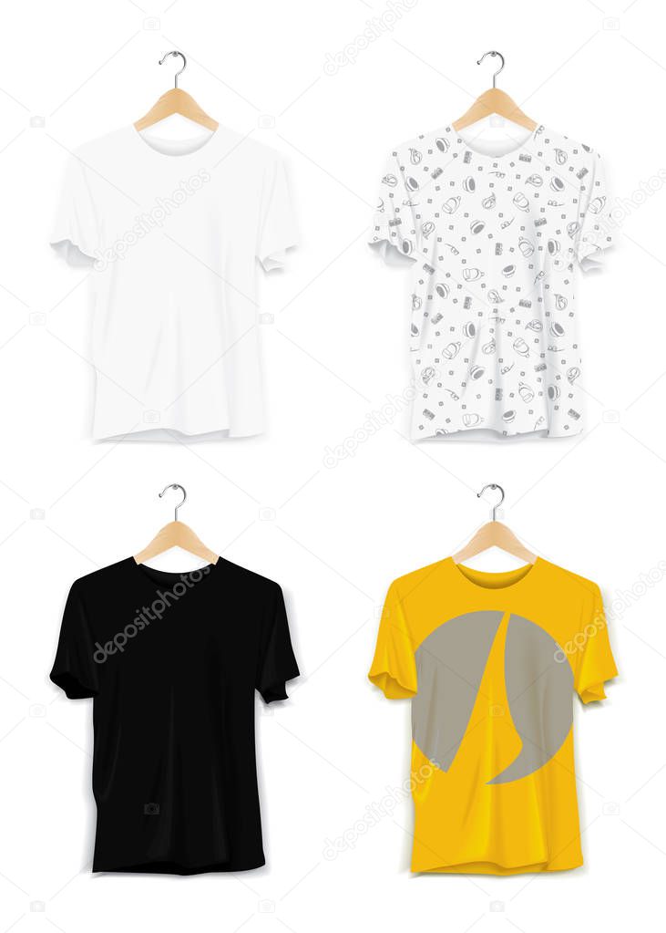 Replace Design/Pattern with your Design, Change Colors Mock-up T shirt Template