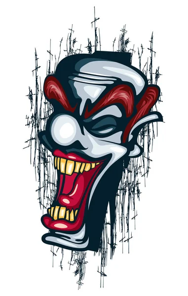 Smile Clown Tattoo Vector Circus Joker Successful — Stock Vector