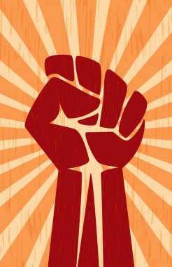 Fist El Sovyet Devrimi Propaganda Komünist Retro Vintage Poster