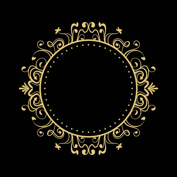 Zarif Dairesel Klasik Dekoratif Çiçek Süs Vintage Girdap Çerçeve Motifi