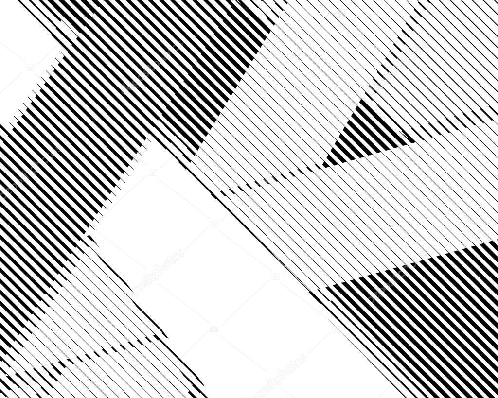Halftone bitmap lines retro background Black and White vector pattern