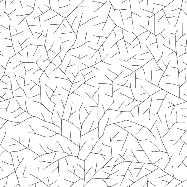 Silhouette Arbre Branches Monochromes Lignes Sans Couture Motif Abstrait Texture — Image vectorielle
