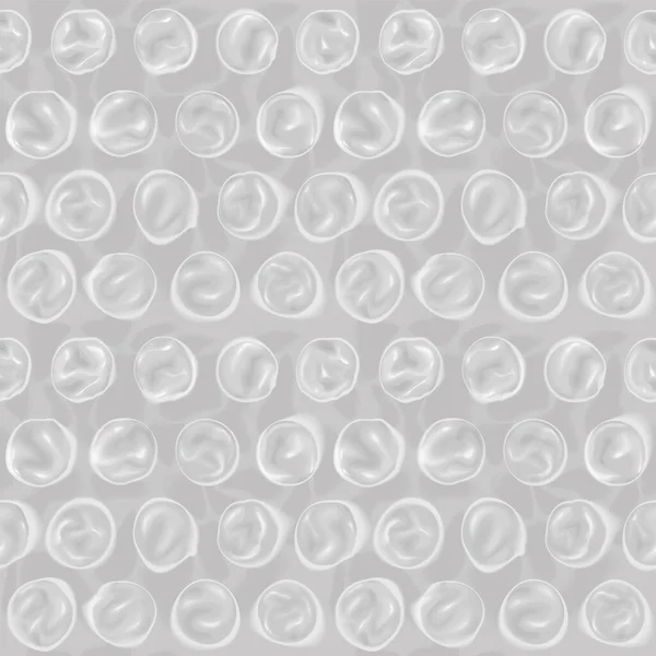 Vector Mockup Seamless Pattern Bubble Wrap Folie Fragile Verpackung Stoßfest — Stockvektor