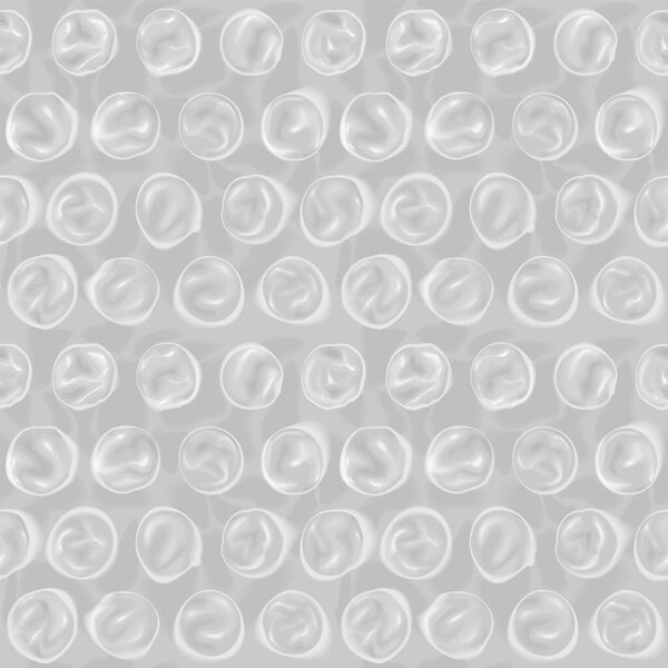 Vector Mockup Seamless Pattern Bubble Wrap Film Fragile Packaging Shockproof