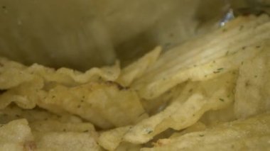 Dalgalı cips yakın çekim
