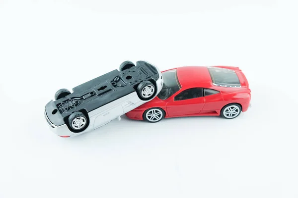 Close Van Twee Auto Ongeluk Auto Ongeluk Verzekering Vervoer Ongeval — Stockfoto