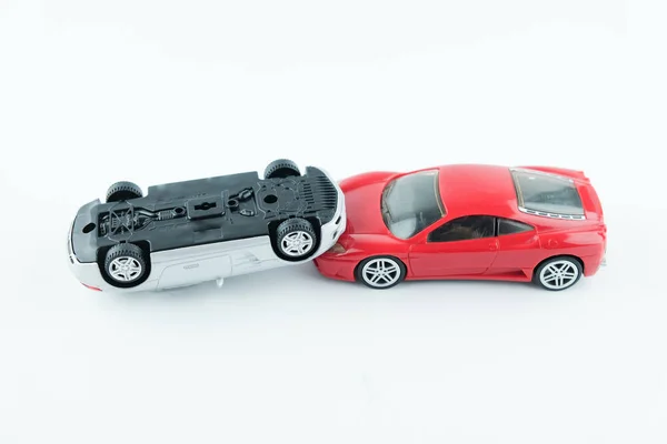 Close Two Cars Accident Car Crash Insurance Transport Accident Concept — Stock Photo, Image