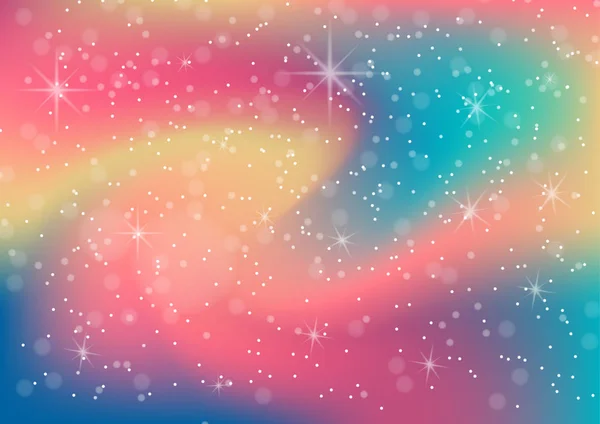 梦幻多彩银河的矢量插画 抽象宇宙背景 — 图库矢量图片