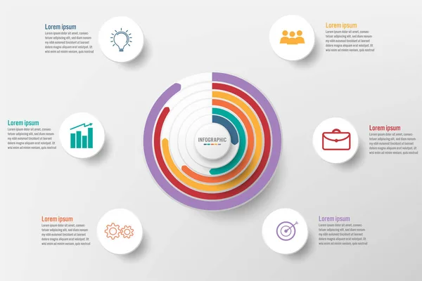 Geschäftsinfografische Vorlage Mit Optionen — Stockvektor