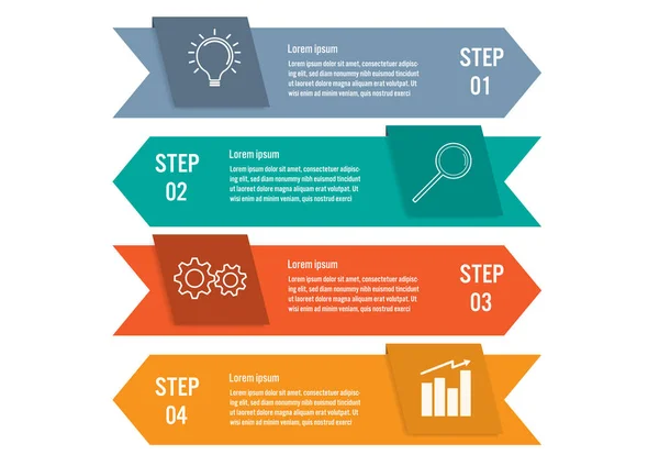 Geschäftsinfografische Vorlage Mit Optionen Abstrakte Elemente Diagramm Oder Prozesse Und — Stockvektor