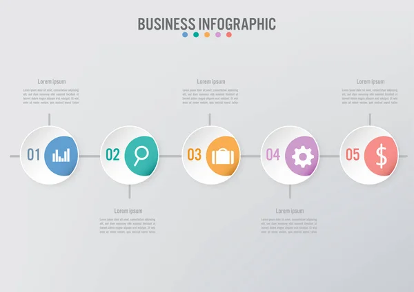 Бизнес Инфографический Шаблон Опциями Диаграмма Процессы Абстрактных Элементов Иконка Бизнес — стоковый вектор