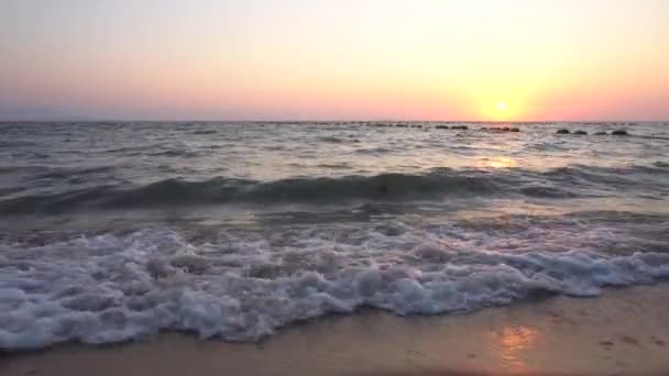 Zachód Słońca Nad Morzem Pattaya Tajlandia — Wideo stockowe