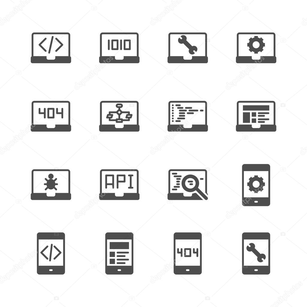 Programming Coding Glyph Icon 287530444 - WDRFree Vector illustration of Programming Coding Glyph Icon 287530444