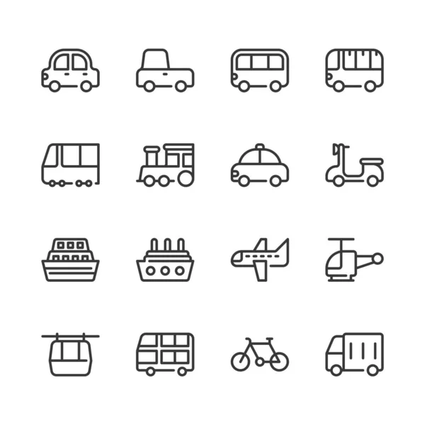 Transport-Symbol set.vector Abbildung — Stockvektor