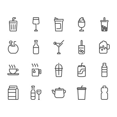 İçecek simge seti ile ilgili.