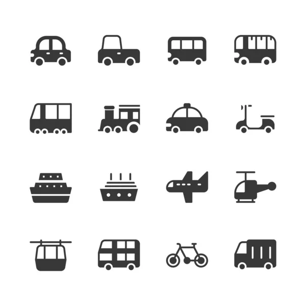 Transport-Symbol set.vector Abbildung — Stockvektor