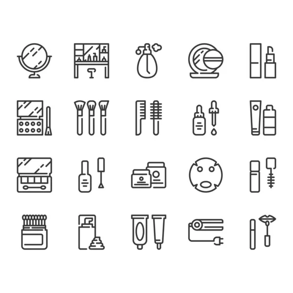 Cosmetica icon set. Vector illustratie — Stockvector