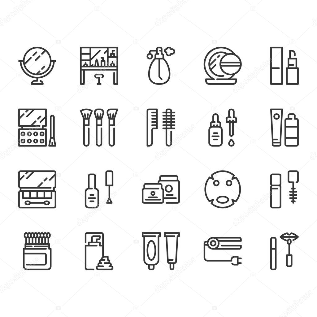 Cosmetics icon set.Vector illustration