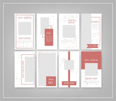 Minimal sosyal medya afiş şablon paketi