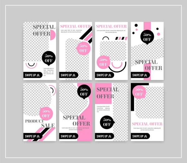 Minimale sociale media banner sjabloon Pack — Stockvector