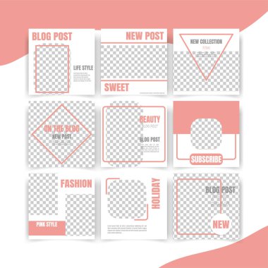 Sosyal medya afişi şablon paketi