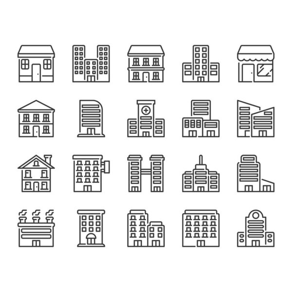 House and Building icon set