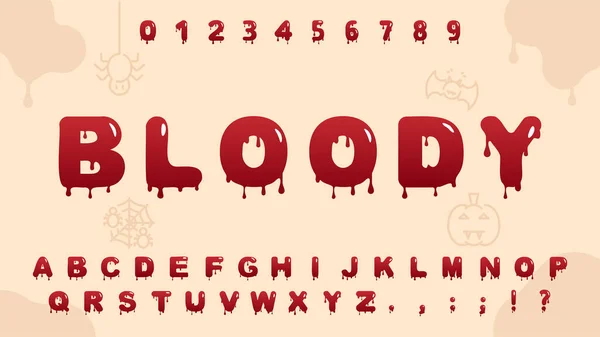 Pavoučí Písma Typografie Halloweenských Kreativních Písem — Stockový vektor