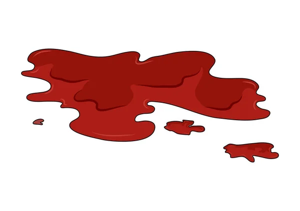 Blood Puddle Simple Vector Design Isolated Whit — Stock Vector
