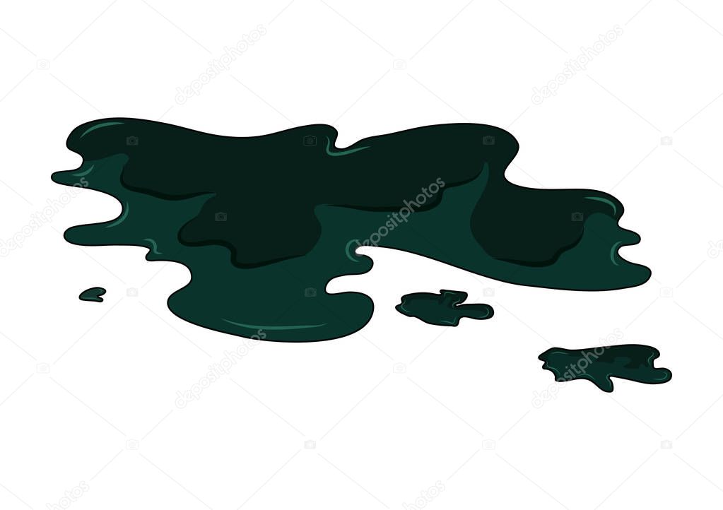 Oil puddle simple vector design isolated on whit