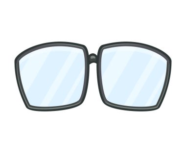 beyaz izole karikatür gözlük vektör tasarımı