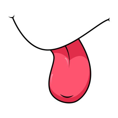 Gülümse, çizgi roman karakteri için ağız beyaz üzerinde izole edilmiş vektör tasarımı