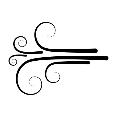 Rüzgar simge vektör, darbe, üzerinde beyaz izole patlama tasarım