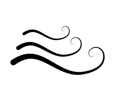 Rüzgar simge vektör, darbe, üzerinde beyaz izole patlama tasarım