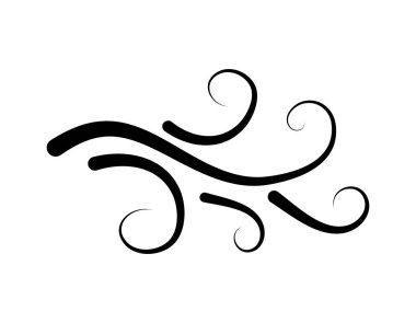 Rüzgar simge vektör, darbe, üzerinde beyaz izole patlama tasarım