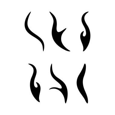 siluet set tasarımı üzerinde beyaz izole karikatür ateş kıvılcımları