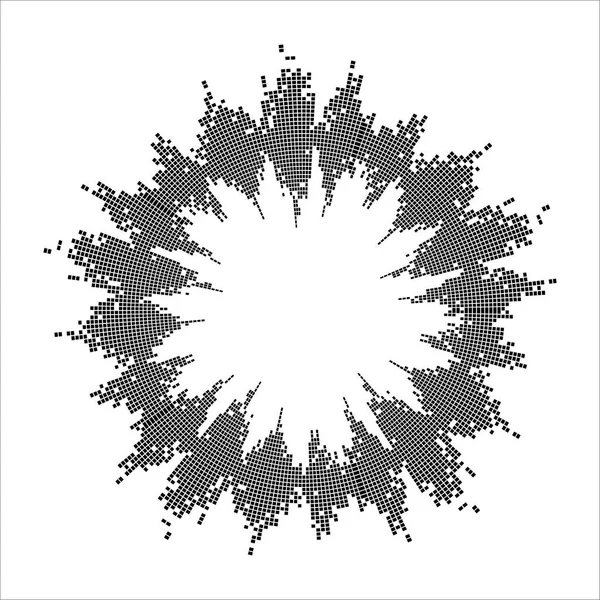 白色背景下圆形声波效应的分离 — 图库矢量图片
