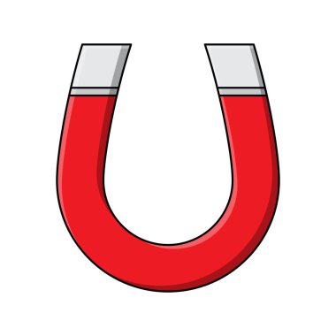 Beyaz arka plan üzerinde izole mıknatıs simgesi tasarım