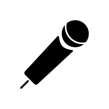 mikrofon simgesi, konuşma kayıt tasarım üzerinde beyaz backgrou izole