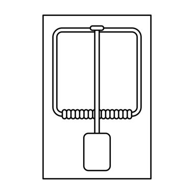 Beyaz arka plan üzerinde izole fare kapanı tasarımı