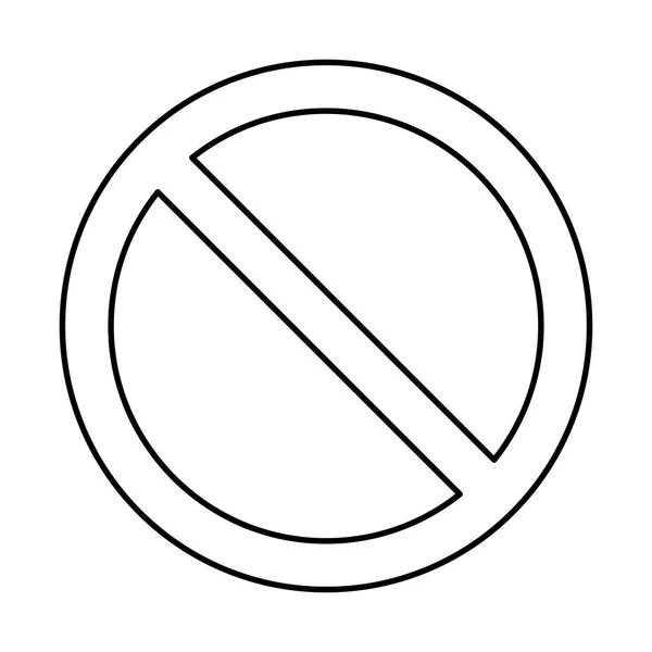 Ningún Signo Diseño Símbolo Prohibición Aislado Sobre Fondo Blanco — Archivo Imágenes Vectoriales