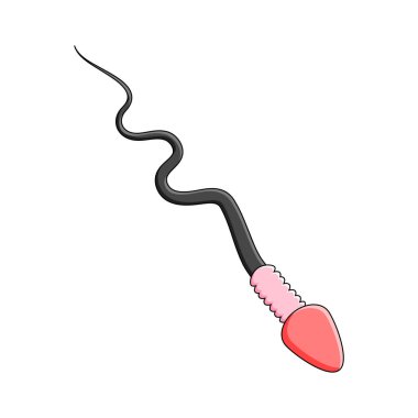spermatozoid, karikatür sperm beyaz arka plan üzerinde izole tasarım vektör