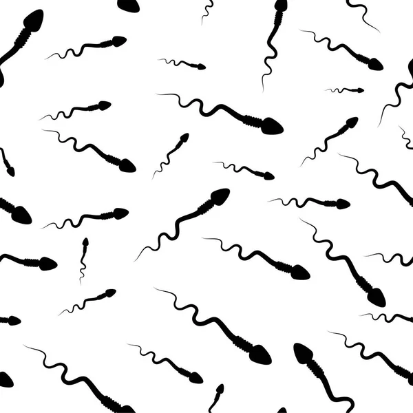 Cartoon Spermatozoid Spermien Nahtlose Vektor Hintergrunddesign — Stockvektor